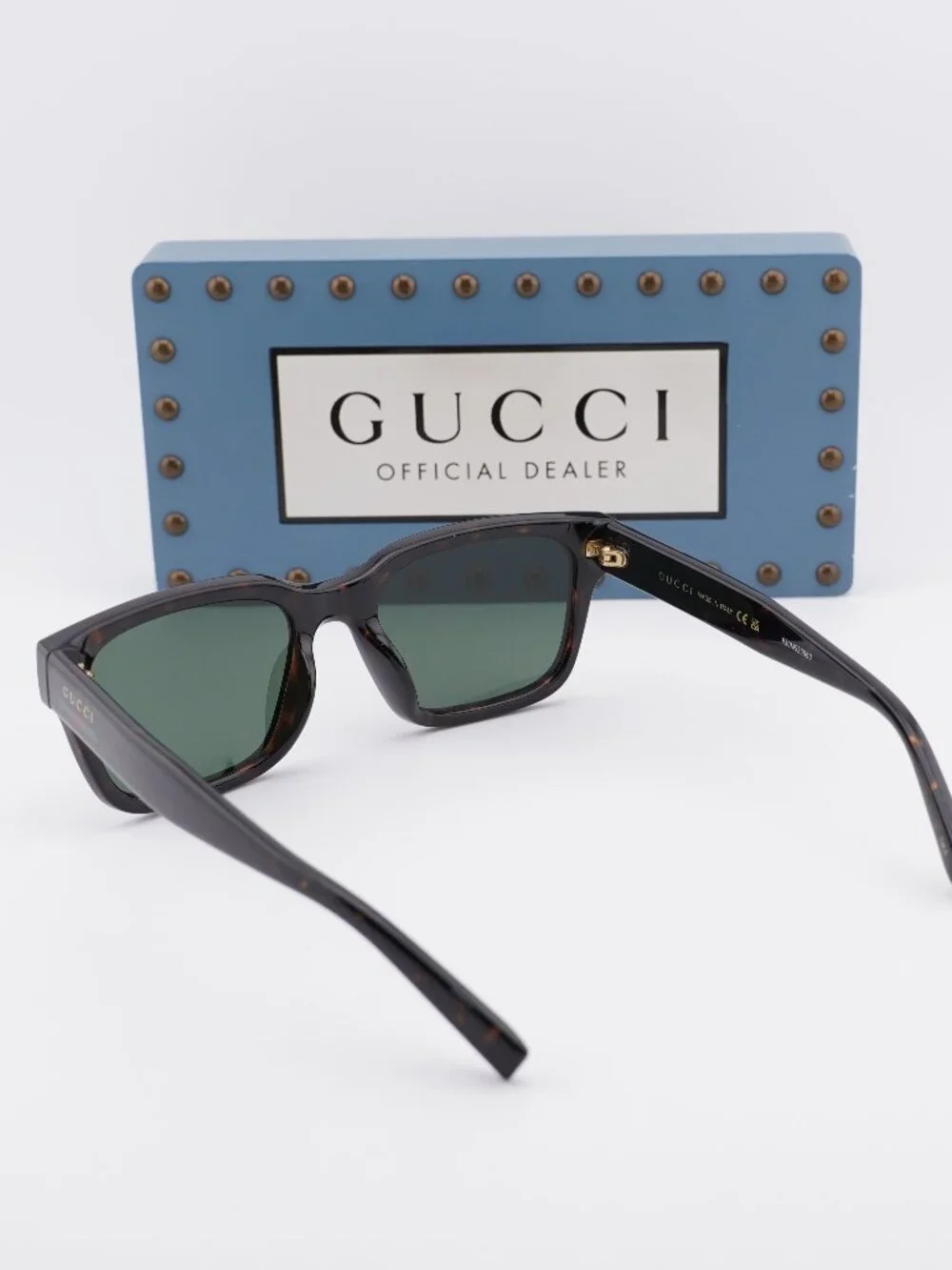 Gucci GG1857SK 002 Square Sunglasses - Havana / Green